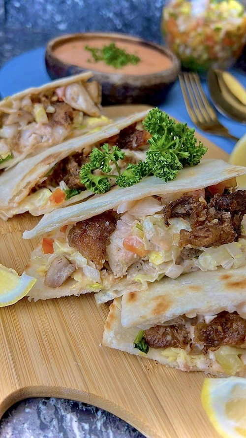 Chicken Quesadilla with Spicy Garlic Mayo Dip By Khimberly Dancel | Recipedia