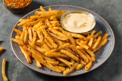 French Fries With Chili Honey Mayo Dip | Recipedia